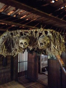 skulls in long house
